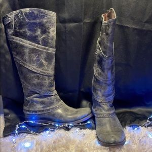 Liberty Black Tosc T Distressed Riding Boots